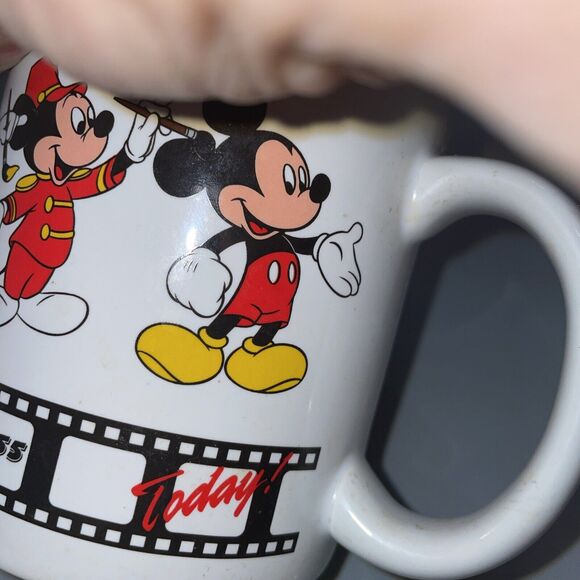 Disney Mickey Mouse Coffee Mug Cup Celebrating from 1928-Today Thru the Years - Picture 8 of 9